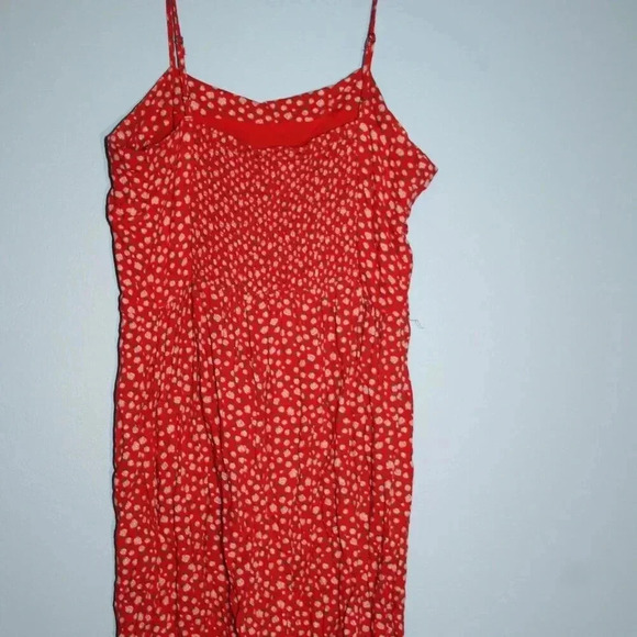 Aeropostale Red Floral Print Spaghetti Strap Dress - Picture 11 of 13
